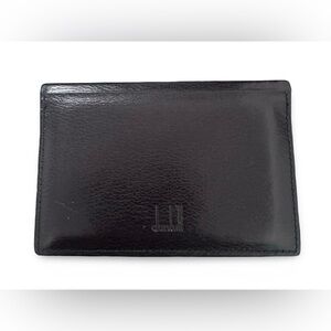 Dunhill black leather bifold compact Wallet minimalist